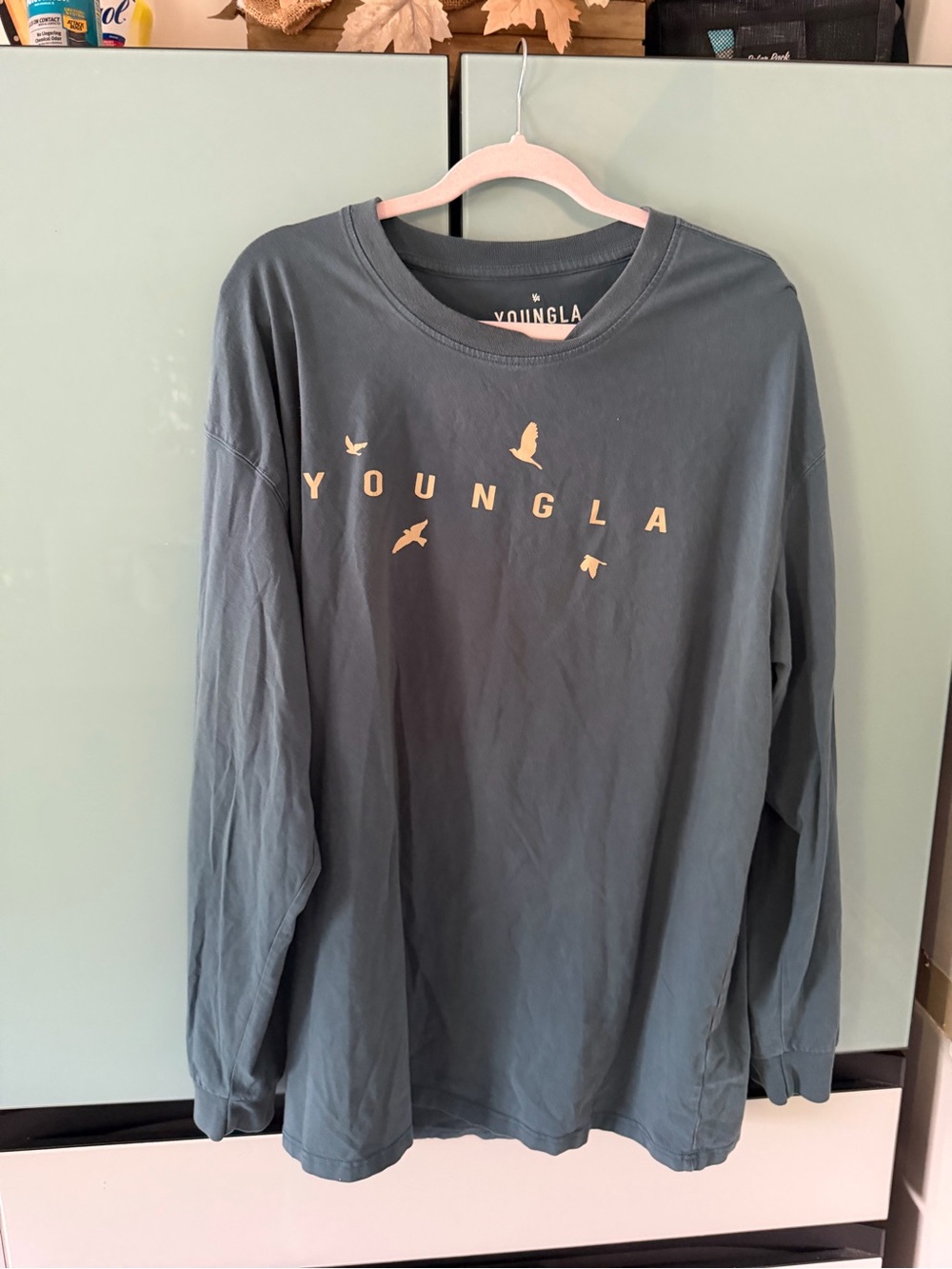 YoungLA Long Sleeve Tee in Slate Blue